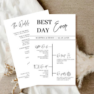 Best Day Ever Wedding Timeline Program