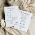 Best Day Ever Wedding Timeline Program