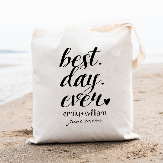 "Best Day Ever" Wedding Welcome bag,Wedding Favor Tote Bag (Creator Uploaded)