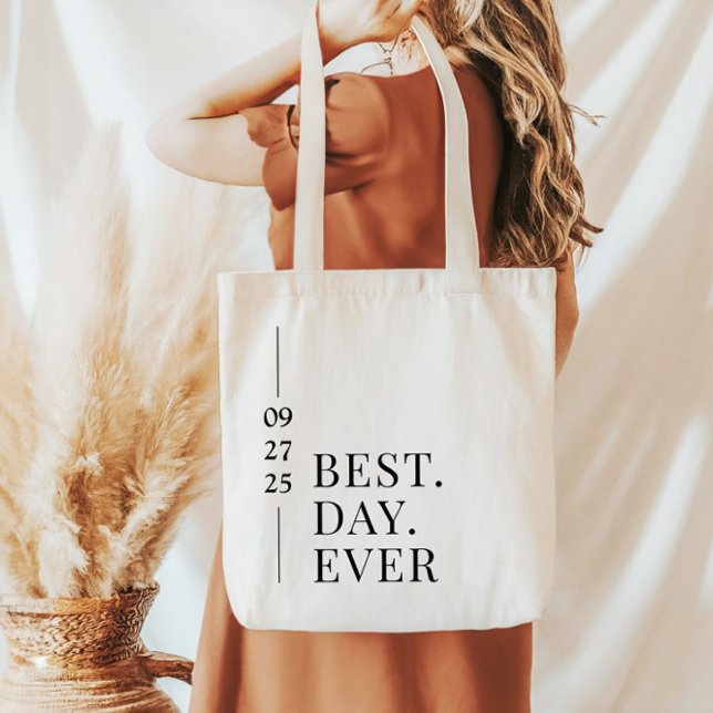 Best Day Ever Wedding Welcome Tote Bag (Creator Uploaded)