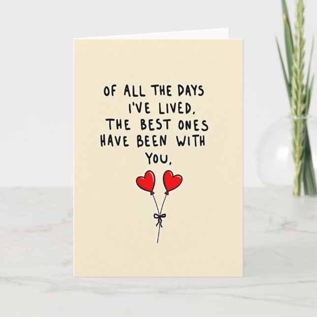 Best Days With You Love Card (Front)