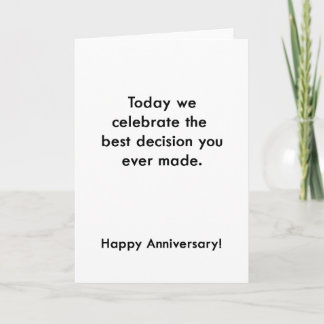 Best Decision Anniversary Card