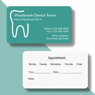 Best Dentist Appointment Business Cards