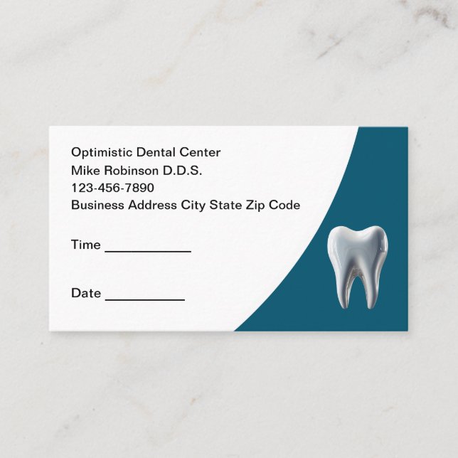 Best Dentist Budget Appointment Cards (Front)