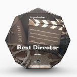 Best Director Acrylic Award<br><div class="desc">Best Director Award presented on the Large Acrylic Octagon gives recognition to the cast, crew, and anyone that deserves it with the brilliant gem-cut faceted acrylic octagon award. The award is a free-standing award that showcases designs, text, and logos with vibrant clarity and brilliant colors. Give recognition to the cast...</div>