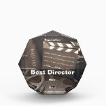Best Director Acrylic Award<br><div class="desc">Best Director Award presented on the Small Acrylic Octagon gives recognition to cast, crew, and anyone that deserves it with the brilliant gem-cut faceted acrylic octagon award. The award is a free-standing award that showcases designs, text, and logos with vibrant clarity and brilliant colors. Dimensions: 5.5"h x 5"l x 1"w....</div>