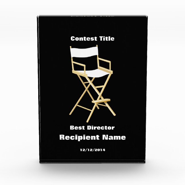 Best Director Director Chair Contest Award (Front)