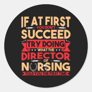 Best Director Of Nursing Nurse Appreciation Gifts Classic Round Sticker