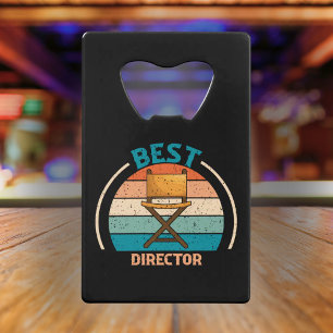 Best Director Retro - Filmmaker Gift Credit Card Bottle Opener