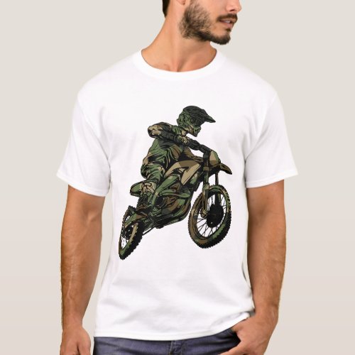 Best Dirt Bike Art For Men Women Dirtbike Motorcyc T_Shirt