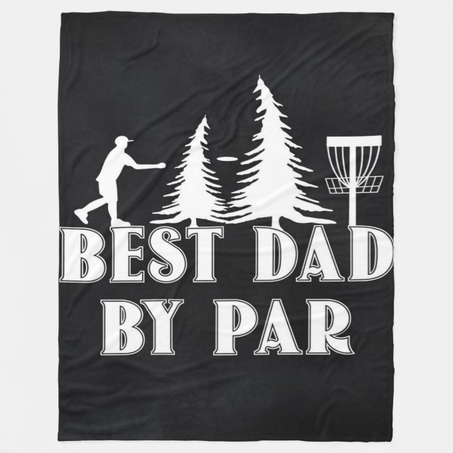 Best Disk Golf Dad Golfer| Funny gift for Dad Fleece Blanket (Front)