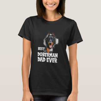 Best Doberman Dad Ever Vintage Father's Dad Doberm T-Shirt
