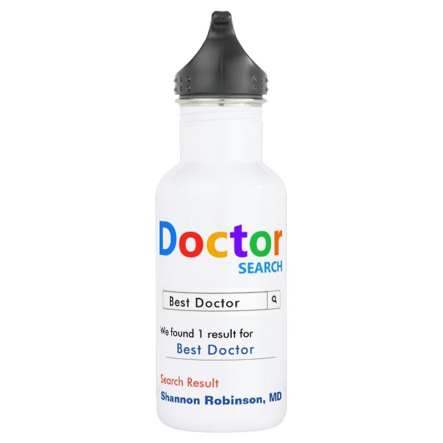 Best Doctor Award Search Stainless Steel Water Bottle (Right)