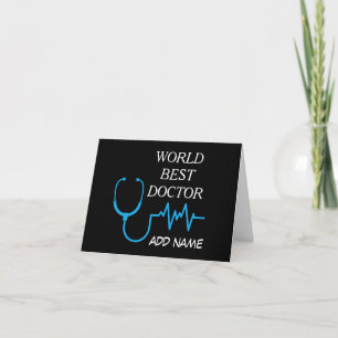 Best Doctor Ever Appreciation Personalized Gifts Thank You Card