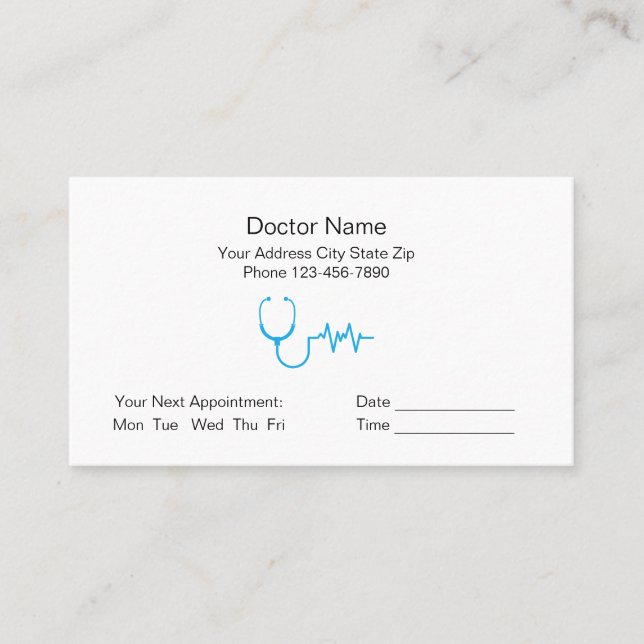 Best Doctor Ever Appreciation Thank You Doctor Appointment Card (Front)