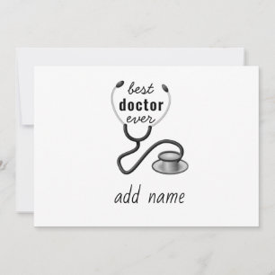Best Doctor Ever Appreciation Thank You Doctor Card