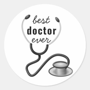 Best Doctor Ever Appreciation Thank You Doctor Classic Round Sticker