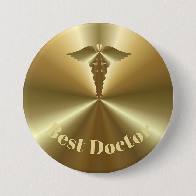 Best Doctor Golden Button (Front)