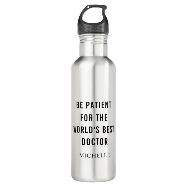 Best Doctor Personalized Professional Name Stainless Steel Water Bottle (Front)