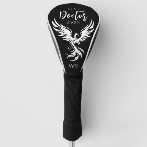 Best Doctor Phoenix Monogram Initial Black  White Golf Head Cover