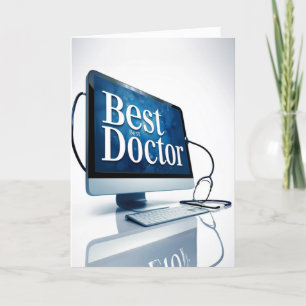 Best Doctor Plastic Surgeon Search Letterpress Thank You Card