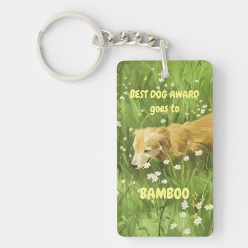 Best Dog Award Photo for Pet Lovers Keychain