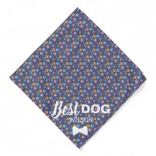 Best Dog Bandana   Custom Name & Photo