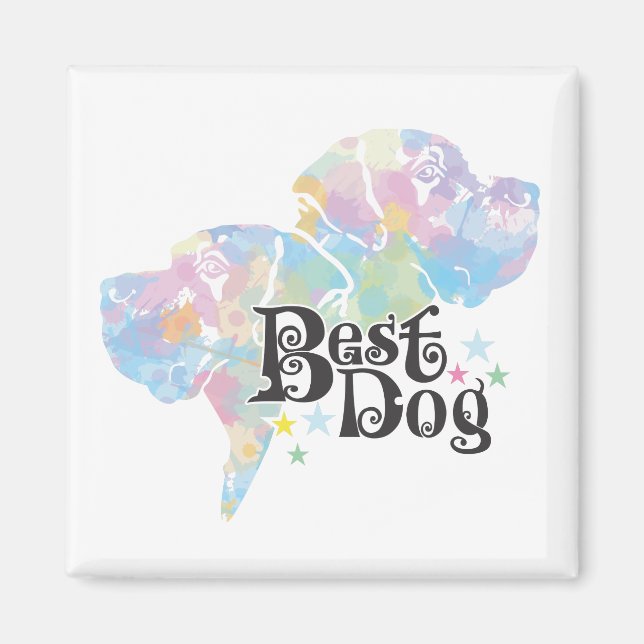 Best Dog "colored" Magnet (Front)