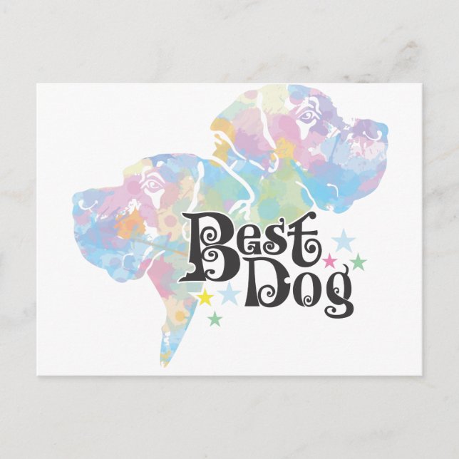 Best Dog "colored" Postcard (Front)