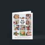 Best Dog Dad | 11 Photo Collage Father's Day Card<br><div class="desc">This modern minimalist design features a photo collage layout for 11 square photos and handwritten style "Best Dog Dad" with a cute paw print. All colors can be changed. This personalized card makes a perfect gift for the dog dad in your life! Fun, easy and unique - makes a great...</div>
