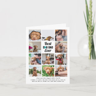Best Dog Dad   11 Photo Collage Father's Day Card