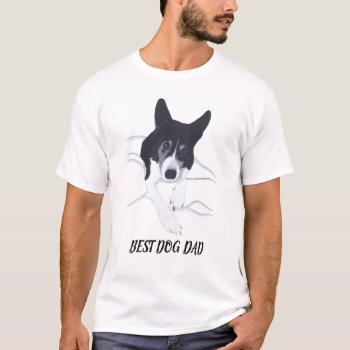 Best Dog Dad Border Collie Painting Template Tees by Cherylsart at Zazzle