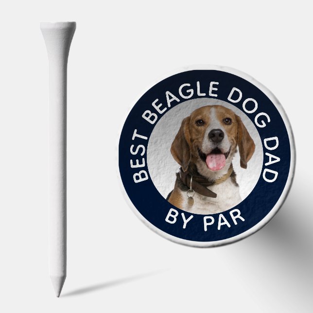 Best Dog Dad by Far Pet Photo Custom Golf Tees (Combo)