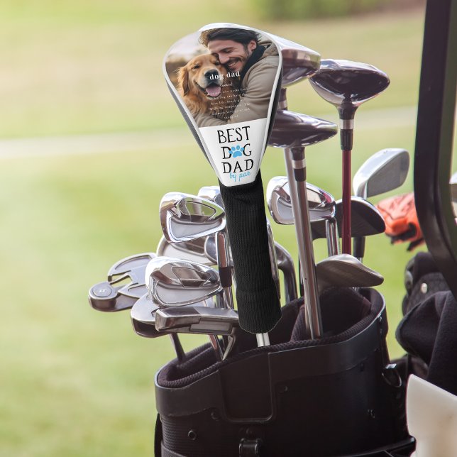 Best Dog Dad By Par | Custom Photo Father's Day Golf Head Cover (Creator Uploaded)