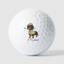 Best Dog Dad By Par Dachshund Name Golf Ball