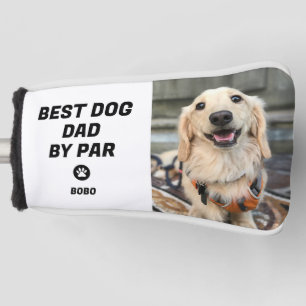 Best Dog Dad By Par Pet Dog Photo Paw Print Golf Head Cover