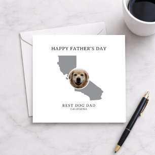 Best Dog Dad California Photo Father’s Day  Holiday Card