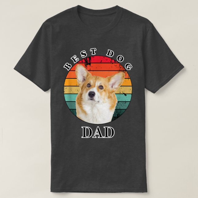 Best Dog Dad Corgi T-Shirt (Design Front)