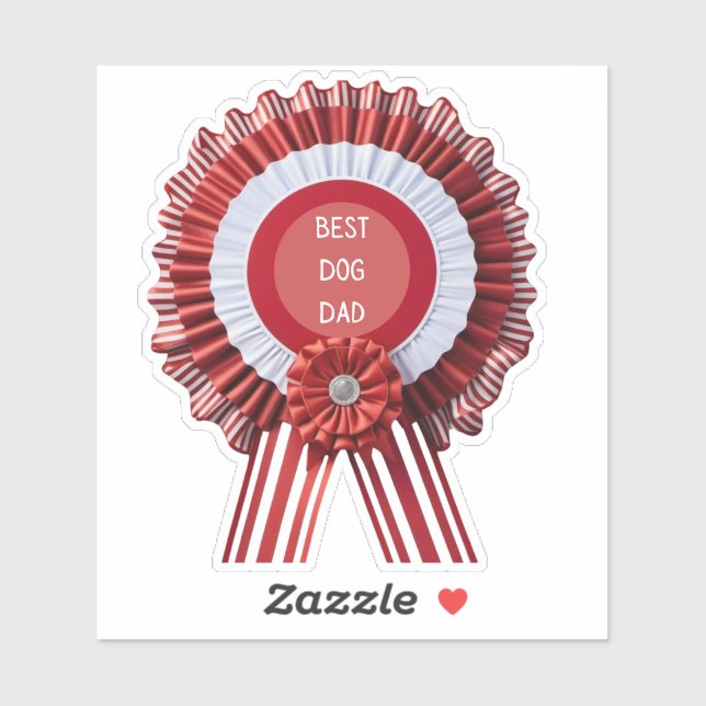 Best Dog Dad Custom-Cut Vinyl Father's Day Sticker (Sheet)