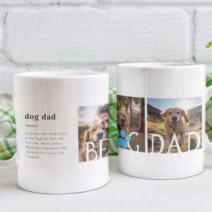 Best Dog Dad Definition   Three Photo Coffee Mug