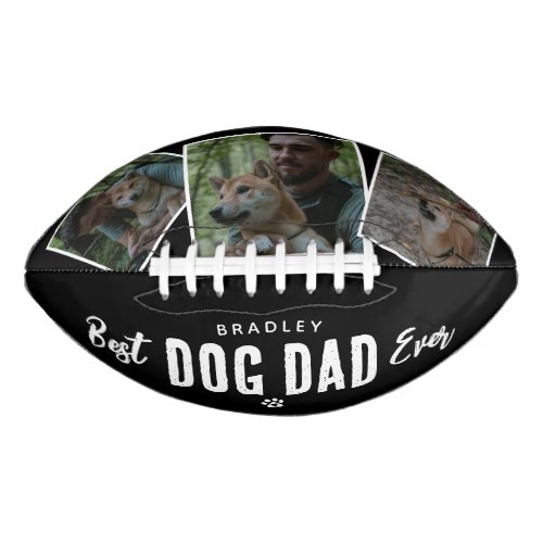 Best Dog Dad Ever 3x Photo Collage Football