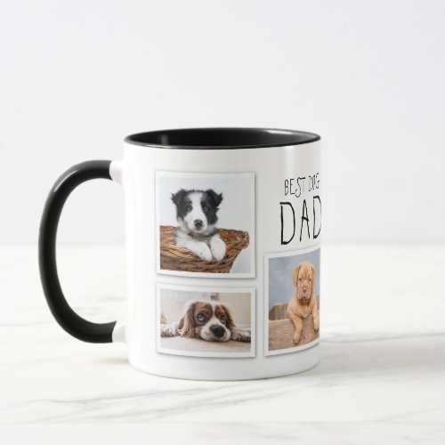 Best Dog Dad Ever 6 photo collage Mug