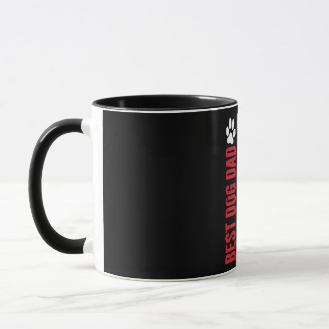Best Dog Dad Ever American Flag Mug (Left)