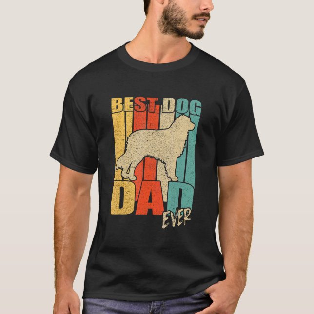 Best Dog Dad Ever Aussie Australian Shepherd Fathe T-Shirt (Front)