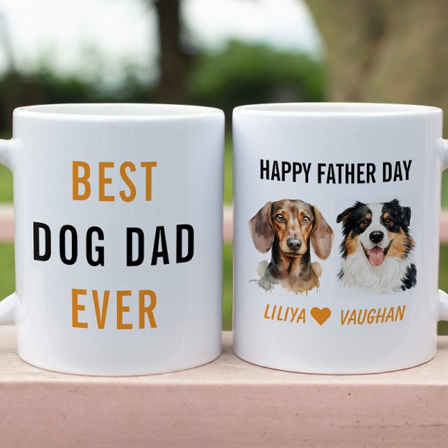 Best Dog Dad Ever Custom | Funny Dog  Mug (Best Dog Dad Ever Custom | Funny Dog Coffee Mug)