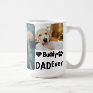 Best Dog Dad Ever Custom Modern Photo and Dog Name Coffee Mug