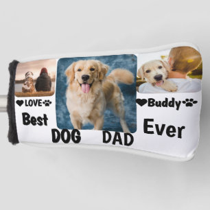Best Dog Dad Ever Custom Modern Photo and Dog Name Golf Head Cover