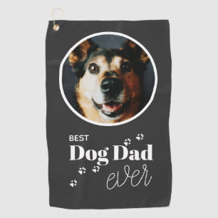Best Dog Dad Ever Custom Photo Golf Towel