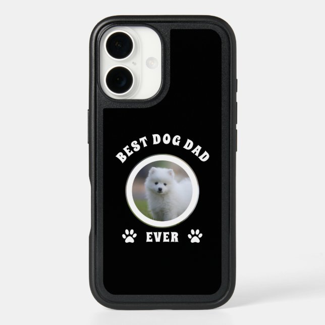 Best Dog Dad Ever Custom Photo Personalized Otterbox iPhone Case (Back)