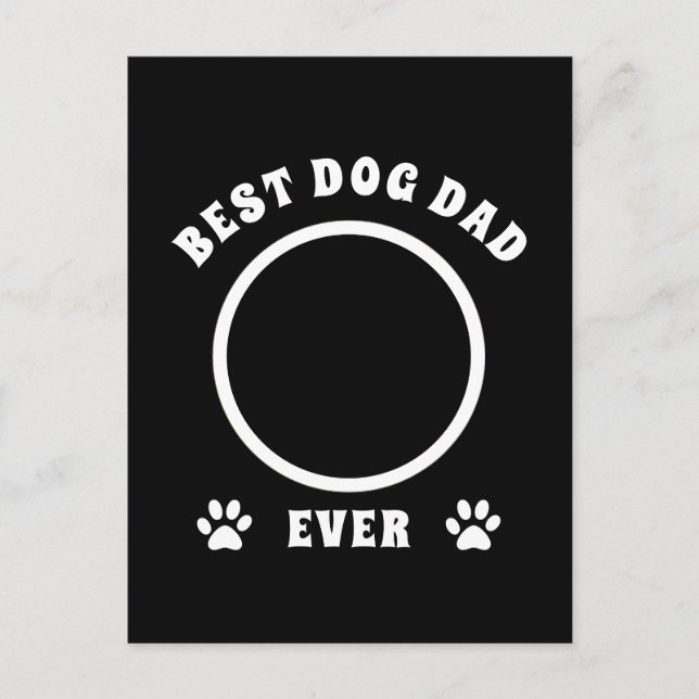 Best Dog Dad Ever Custom Photo Personalized Postcard (Front)